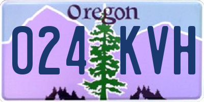 OR license plate 024KVH