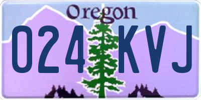 OR license plate 024KVJ