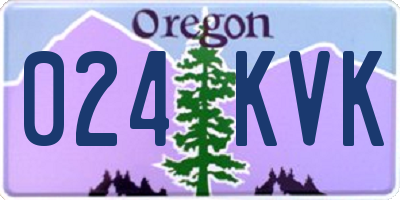 OR license plate 024KVK