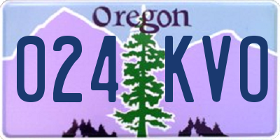 OR license plate 024KVO