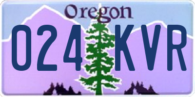 OR license plate 024KVR
