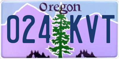 OR license plate 024KVT