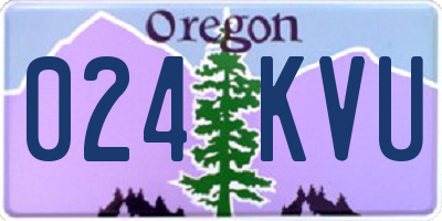 OR license plate 024KVU