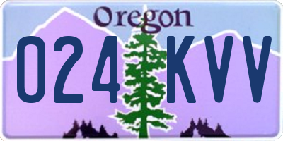 OR license plate 024KVV