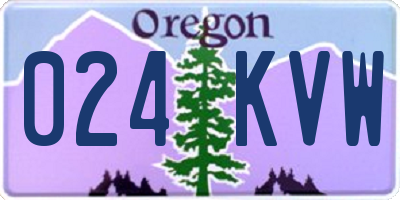 OR license plate 024KVW