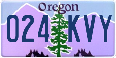 OR license plate 024KVY