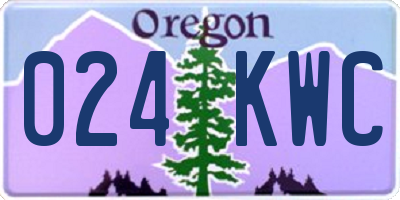 OR license plate 024KWC