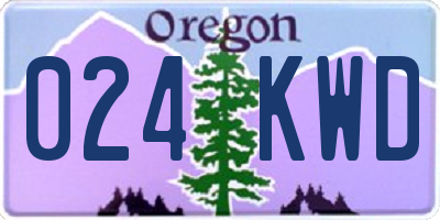 OR license plate 024KWD