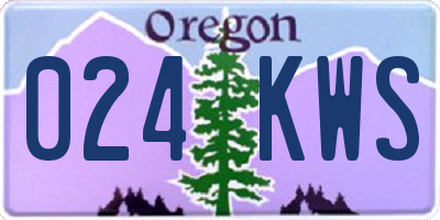 OR license plate 024KWS