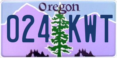 OR license plate 024KWT
