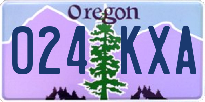 OR license plate 024KXA