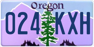 OR license plate 024KXH