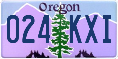 OR license plate 024KXI