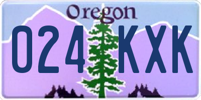 OR license plate 024KXK