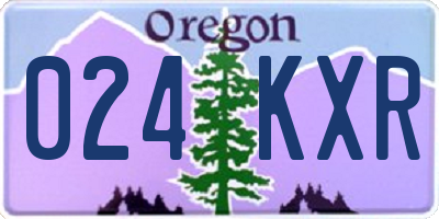 OR license plate 024KXR