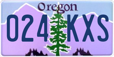 OR license plate 024KXS