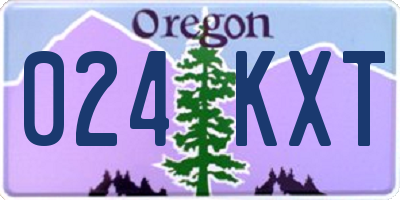 OR license plate 024KXT