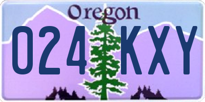 OR license plate 024KXY