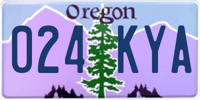 OR license plate 024KYA