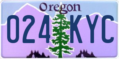 OR license plate 024KYC