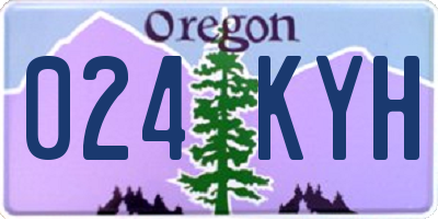 OR license plate 024KYH