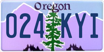 OR license plate 024KYI