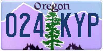 OR license plate 024KYP