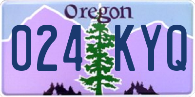 OR license plate 024KYQ