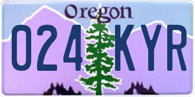 OR license plate 024KYR
