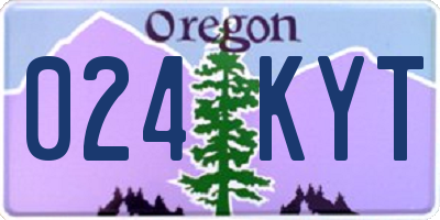OR license plate 024KYT