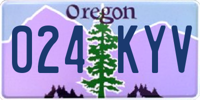 OR license plate 024KYV