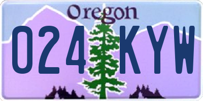 OR license plate 024KYW