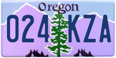 OR license plate 024KZA