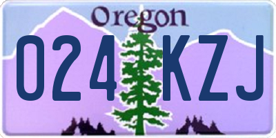 OR license plate 024KZJ