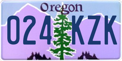 OR license plate 024KZK