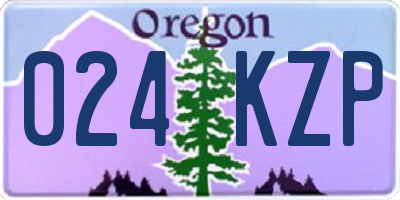 OR license plate 024KZP
