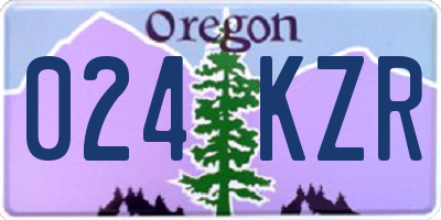 OR license plate 024KZR