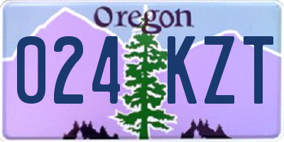 OR license plate 024KZT