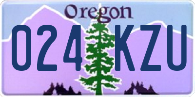 OR license plate 024KZU