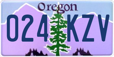 OR license plate 024KZV