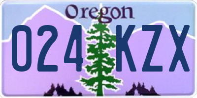 OR license plate 024KZX