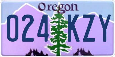 OR license plate 024KZY