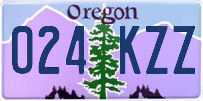 OR license plate 024KZZ