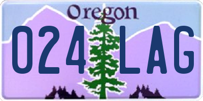 OR license plate 024LAG