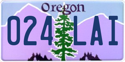 OR license plate 024LAI