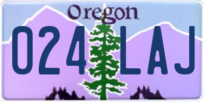 OR license plate 024LAJ