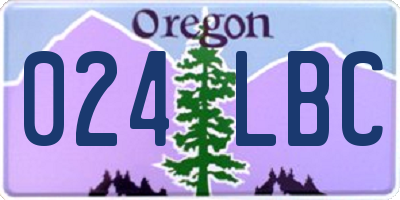 OR license plate 024LBC