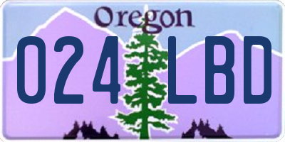 OR license plate 024LBD