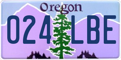 OR license plate 024LBE