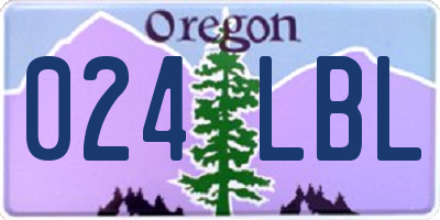 OR license plate 024LBL
